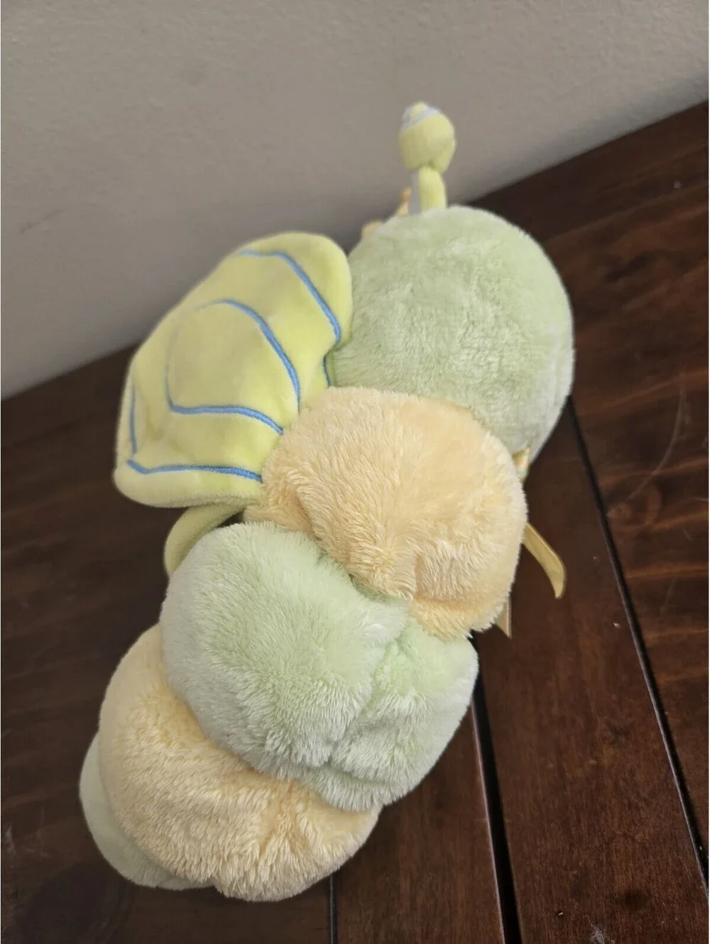 Carter’s Prestige Butterfly Plush Baby Musical Crib Pull Toy Green Yellow Pastel